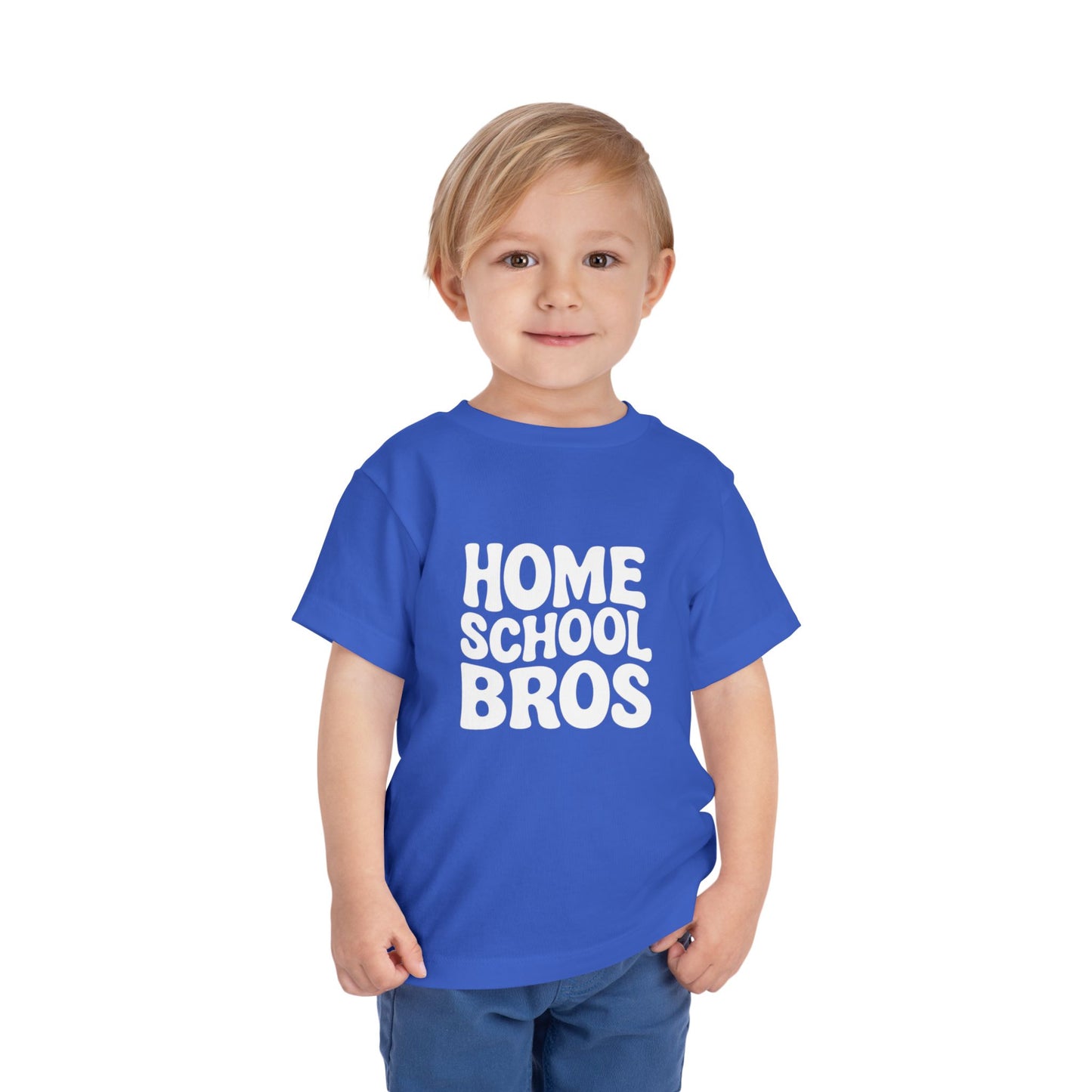 Home School Bros Toddler T-Shirt, Fun Kids Tee, Home School Kids Outfit, Playful Short Sleeve Shirt, Gift for Young Learners