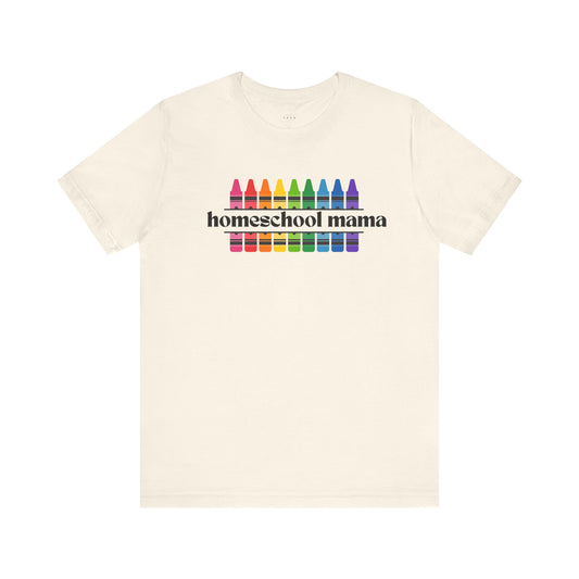 Homeschooling Mama Crayon Tee
