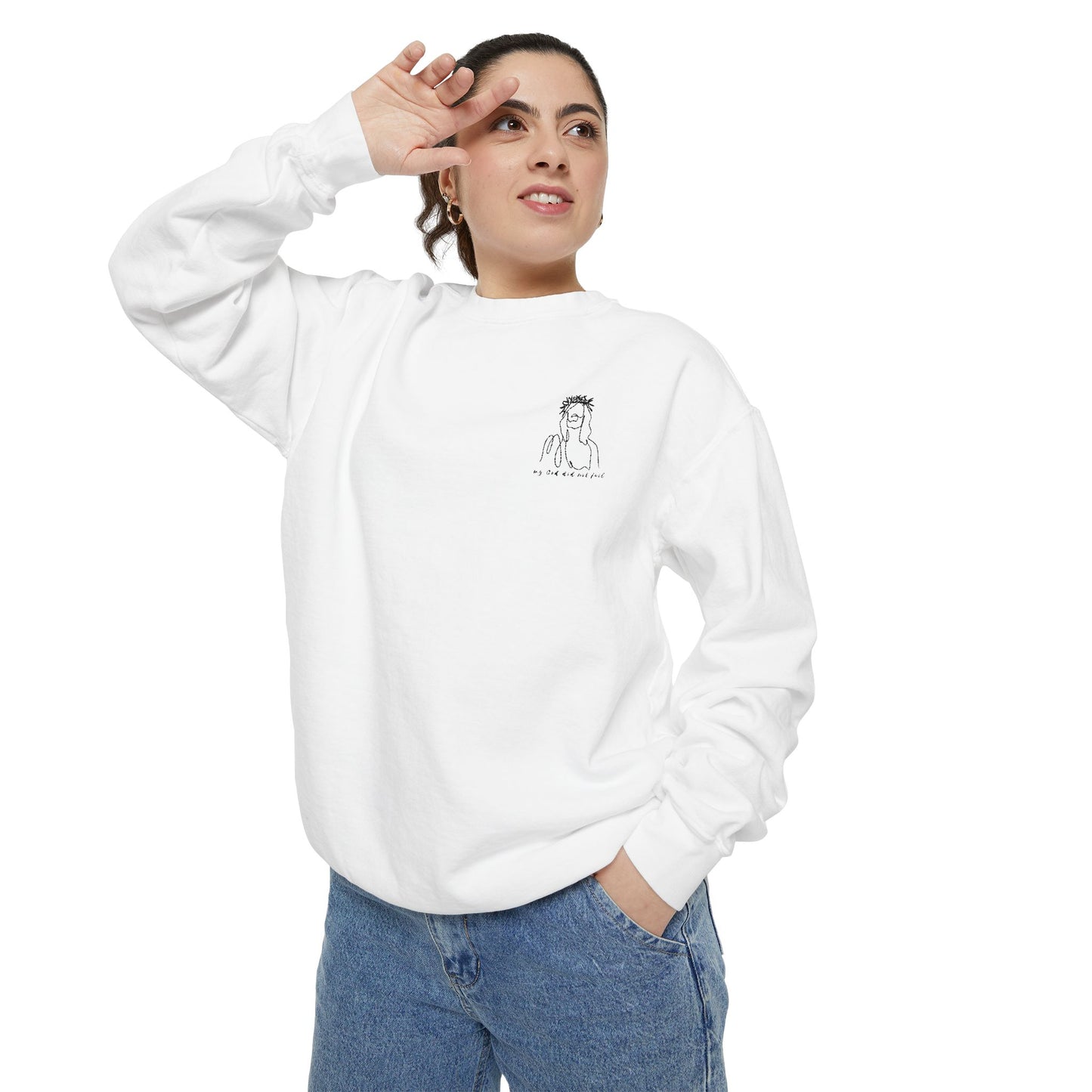 My God did not fail embroidered Sweatshirt// unisex