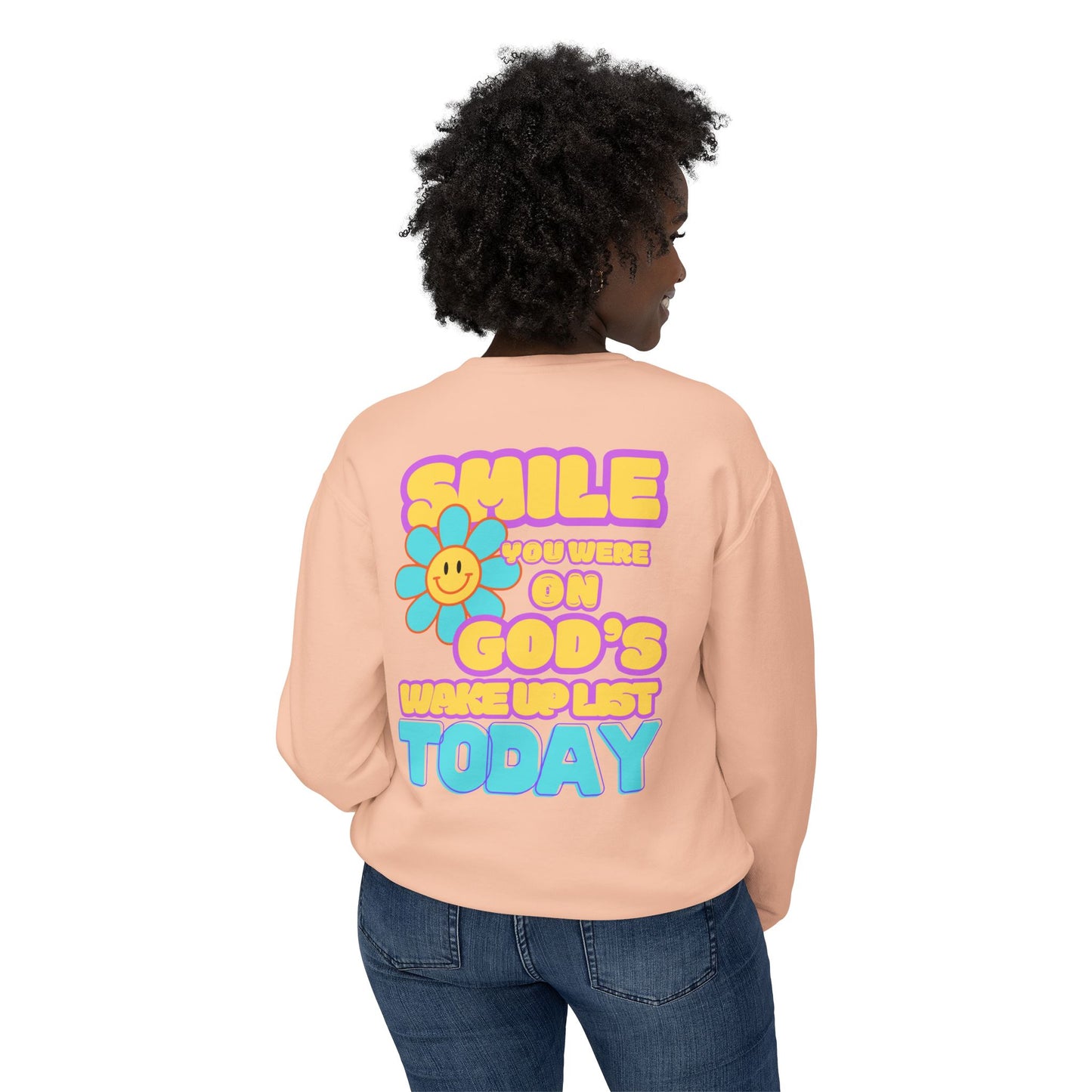 Smiley Face Wake Up List Sweatshirt // unisex