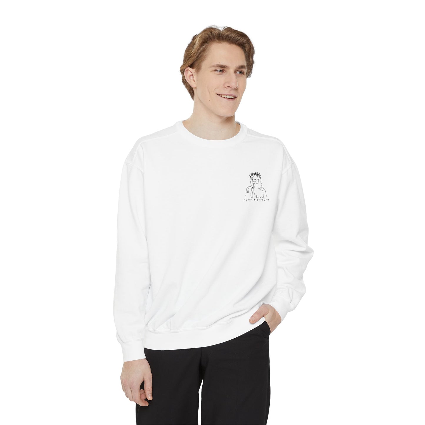 My God did not fail embroidered Sweatshirt// unisex