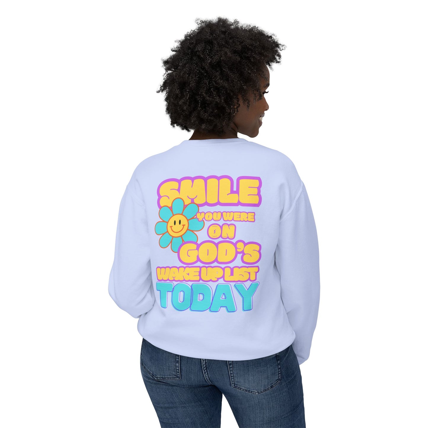 Smiley Face Wake Up List Sweatshirt // unisex