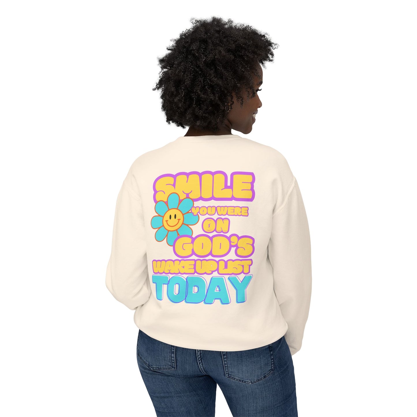 Smiley Face Wake Up List Sweatshirt // unisex