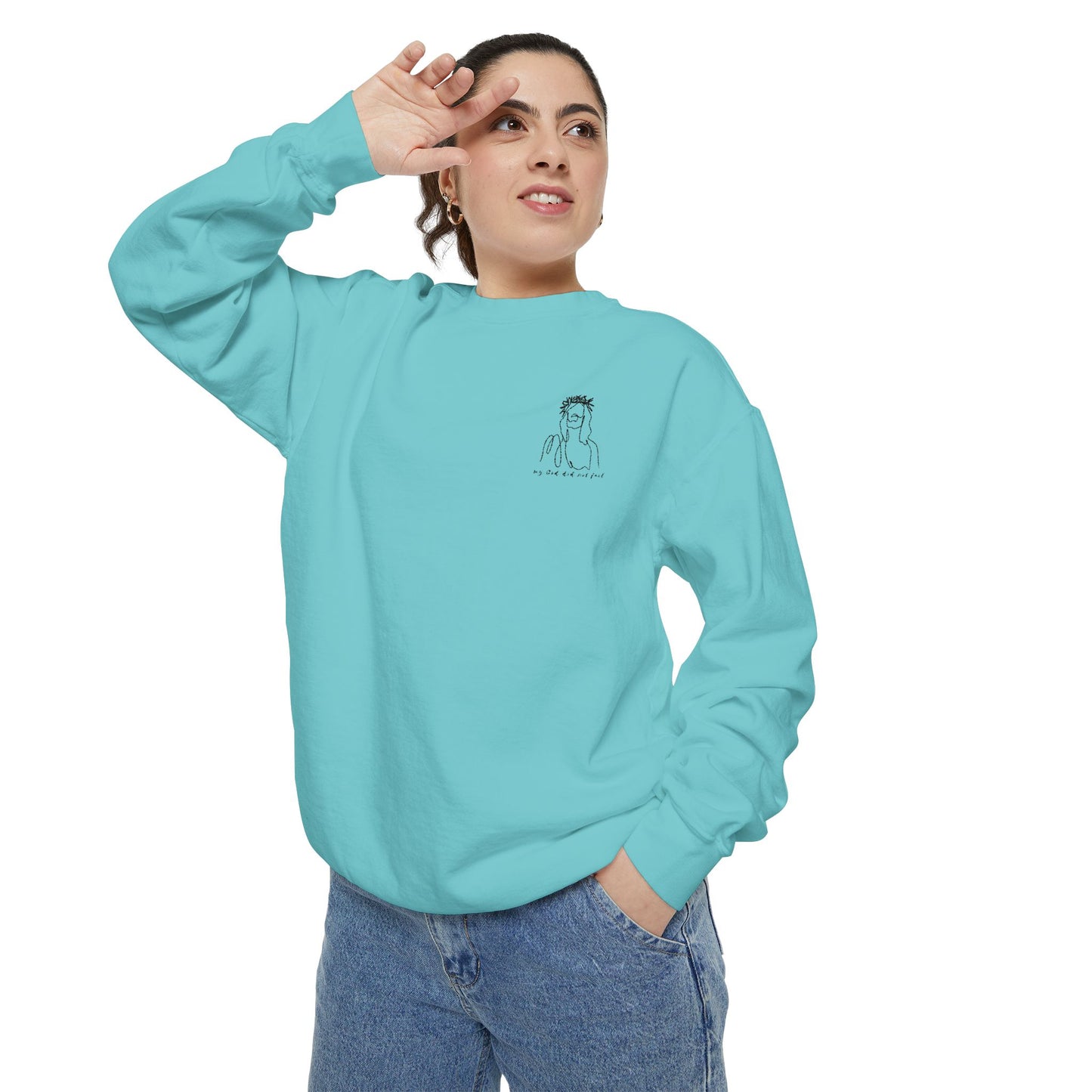 My God did not fail embroidered Sweatshirt// unisex