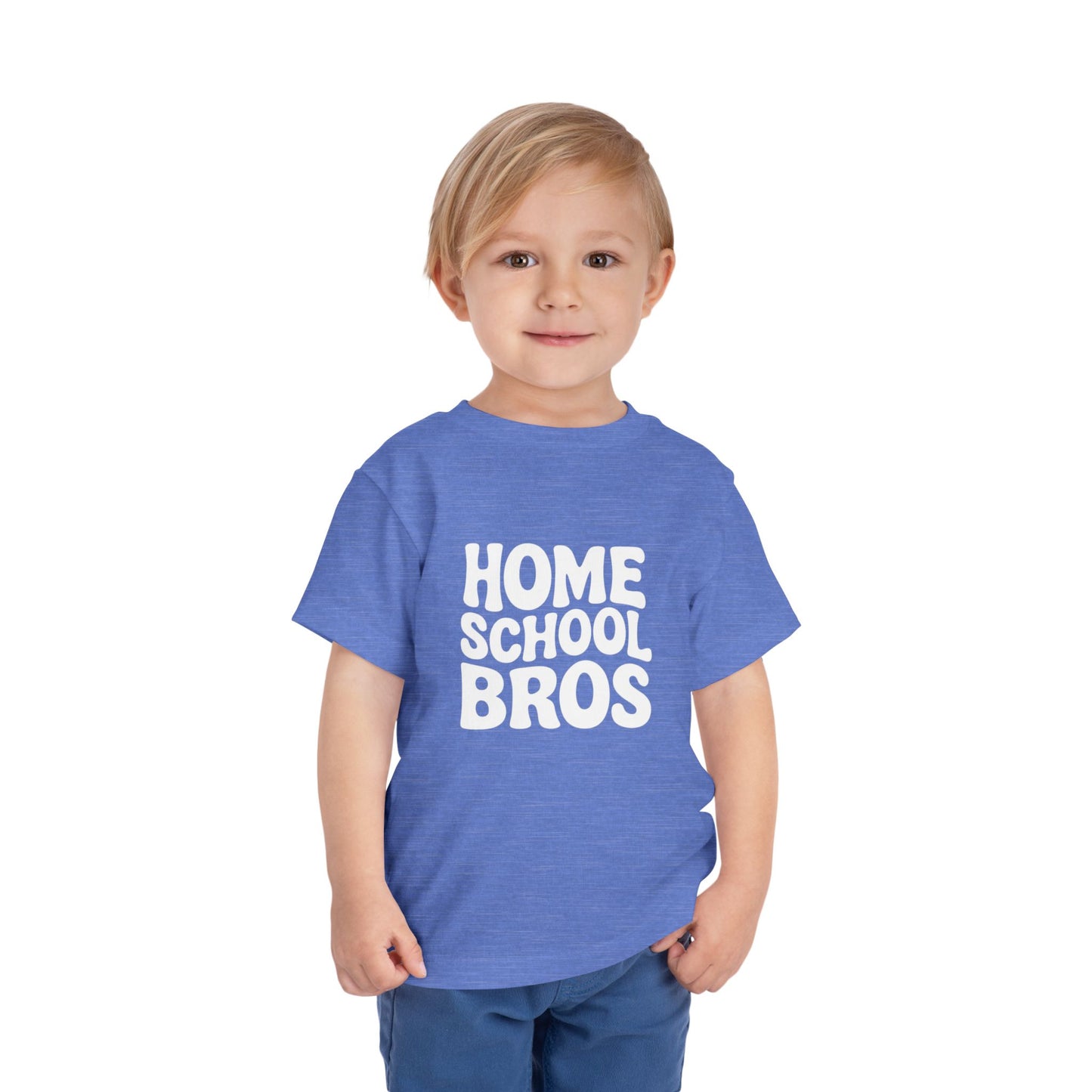 Home School Bros Toddler T-Shirt, Fun Kids Tee, Home School Kids Outfit, Playful Short Sleeve Shirt, Gift for Young Learners