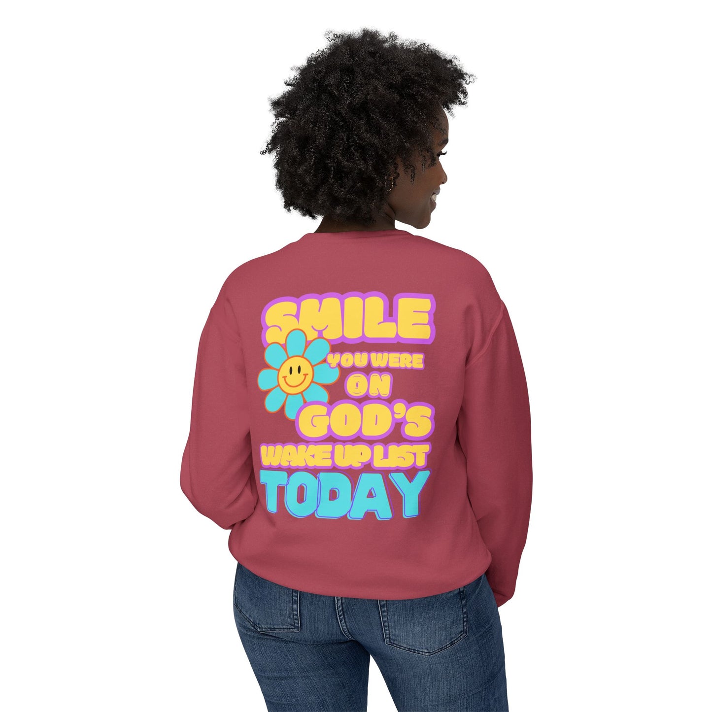 Smiley Face Wake Up List Sweatshirt // unisex