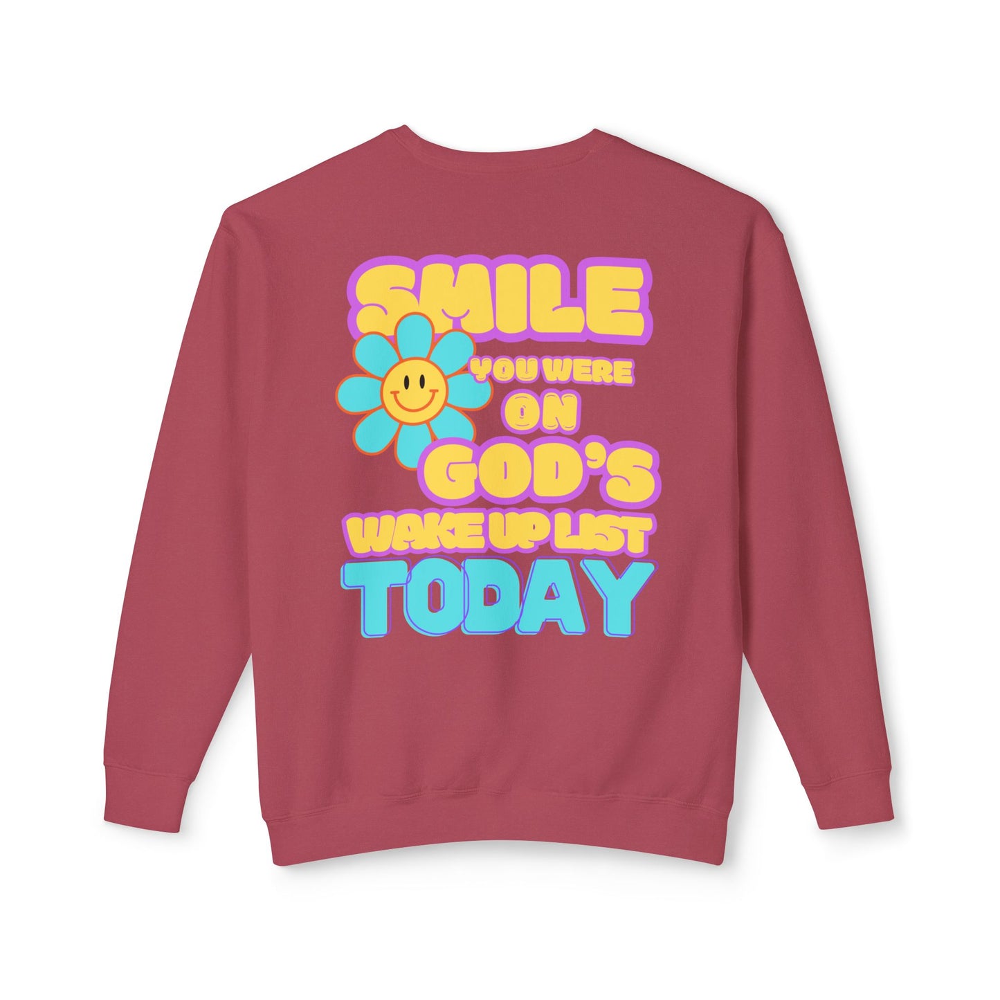 Smiley Face Wake Up List Sweatshirt // unisex