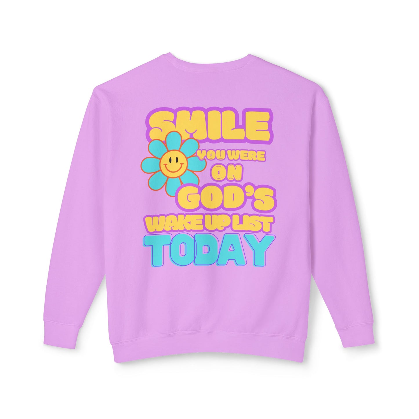 Smiley Face Wake Up List Sweatshirt // unisex