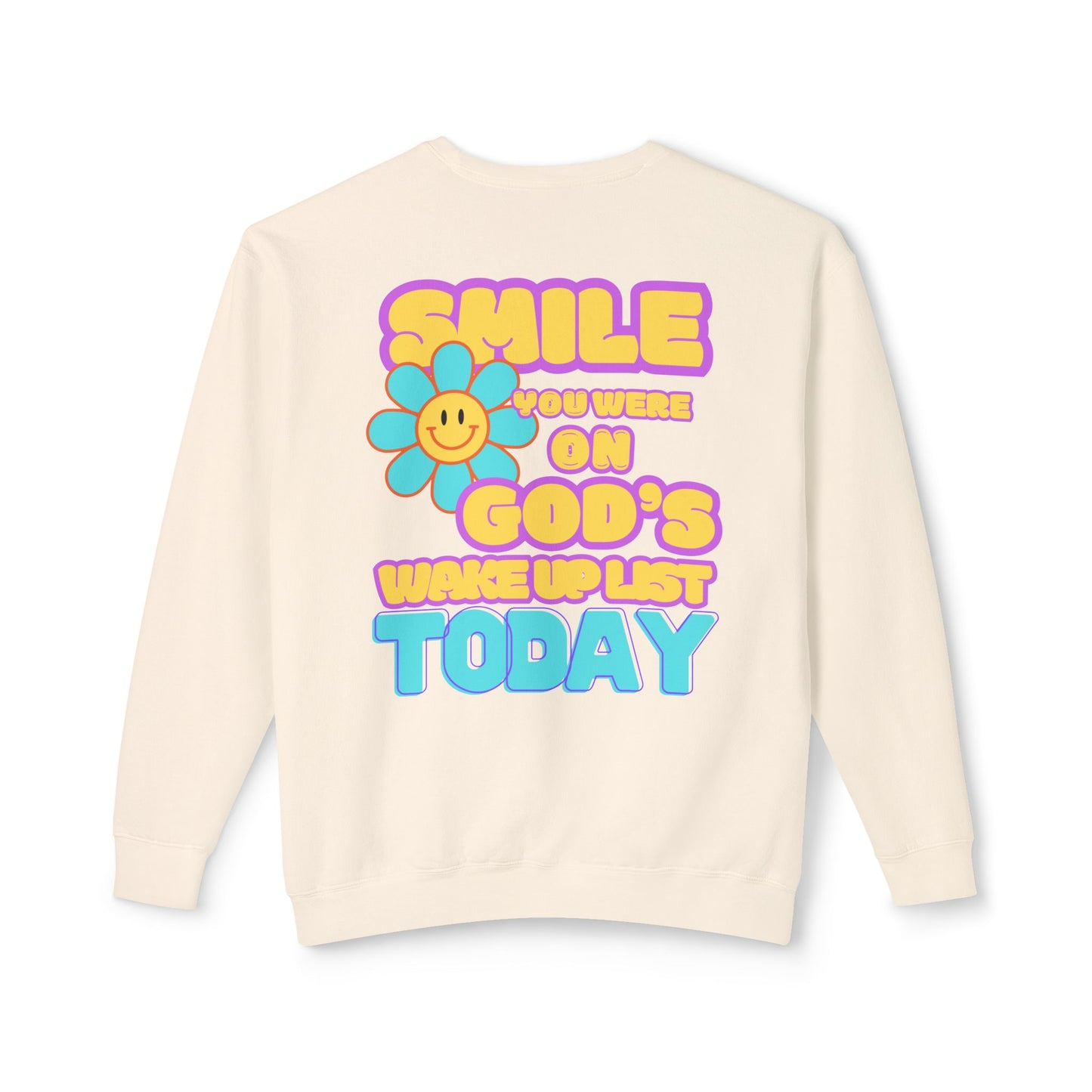 Smiley Face Wake Up List Sweatshirt // unisex