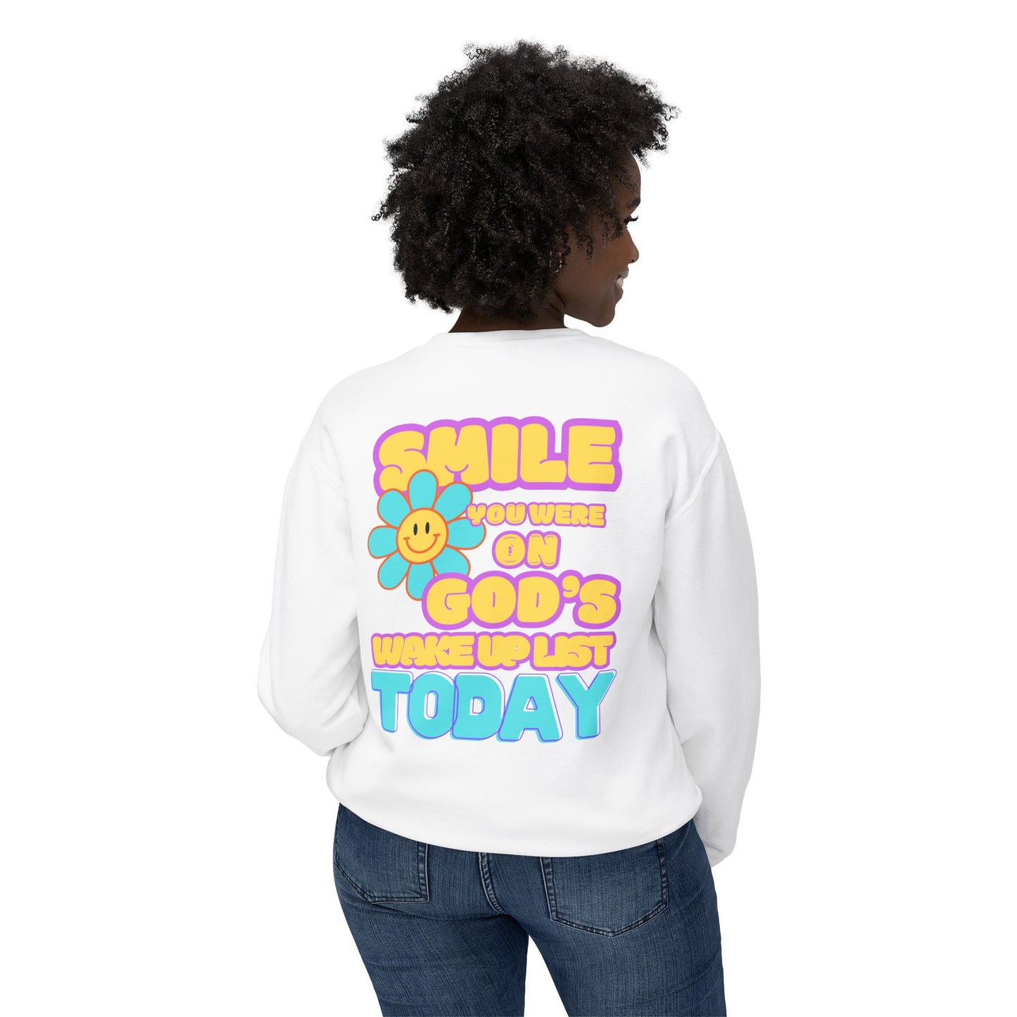 Smiley Face Wake Up List Sweatshirt // unisex