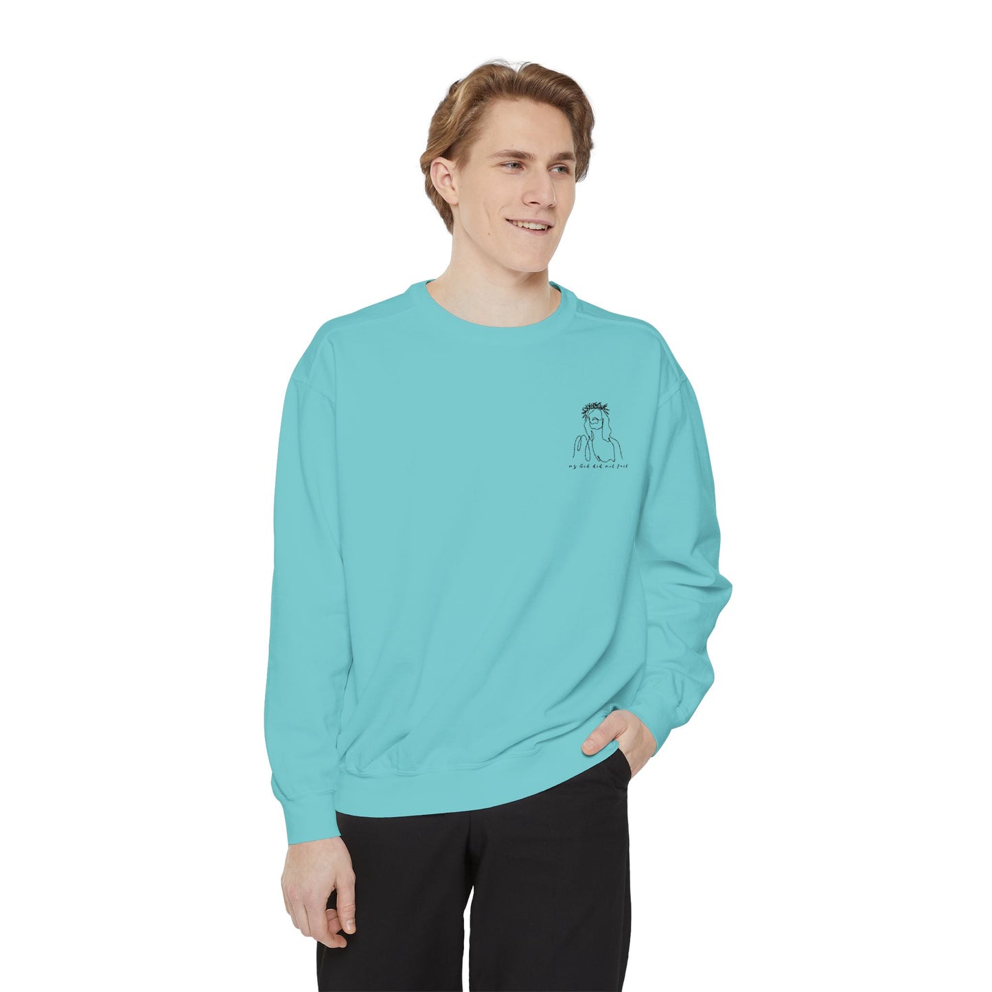 My God did not fail embroidered Sweatshirt// unisex