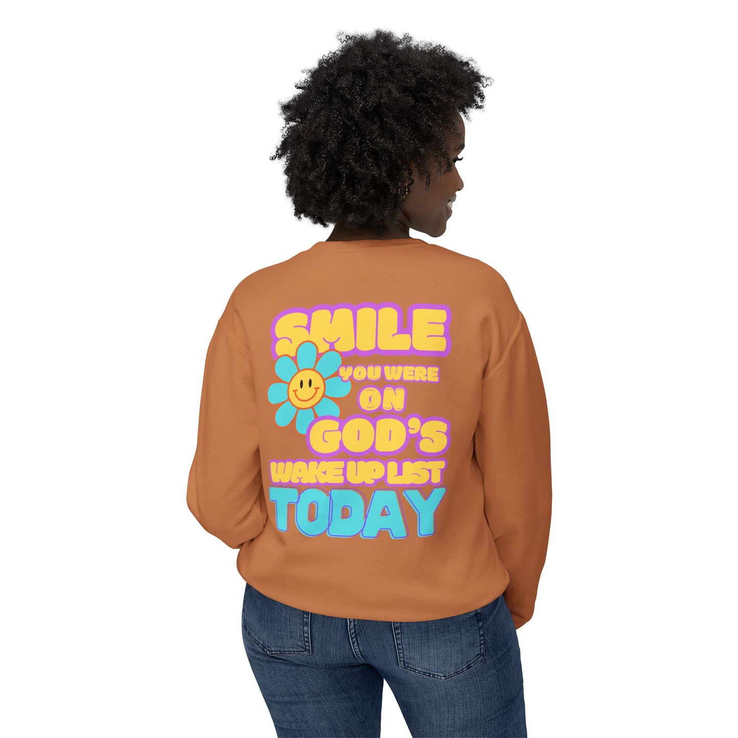 Smiley Face Wake Up List Sweatshirt // unisex