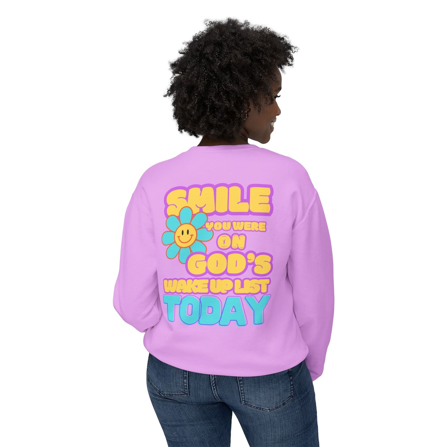 Smiley Face Wake Up List Sweatshirt // unisex