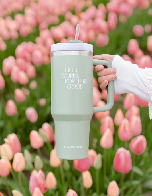 God Works for the Good 40 oz Tumbler