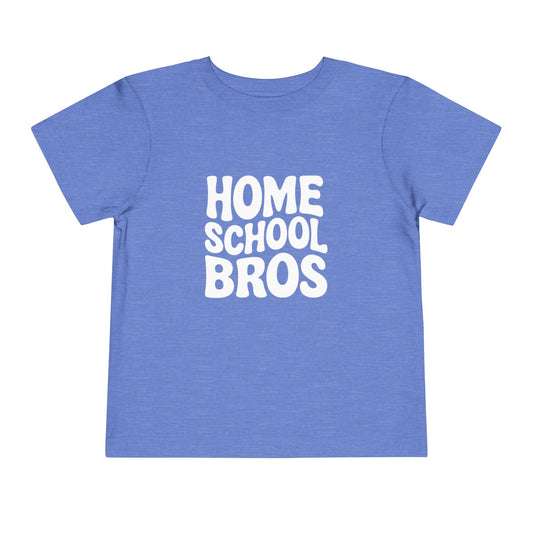 Home School Bros Toddler T-Shirt, Fun Kids Tee, Home School Kids Outfit, Playful Short Sleeve Shirt, Gift for Young Learners