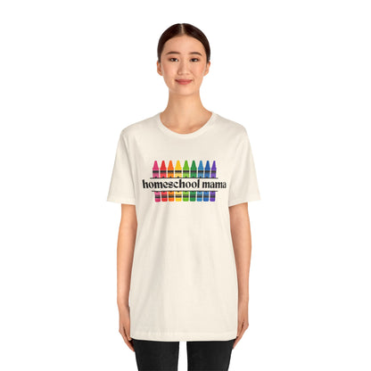 Homeschooling Mama Crayon Tee