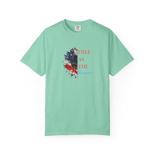 Flower Independence Day Christian T-Shirt – Patriotic Faith