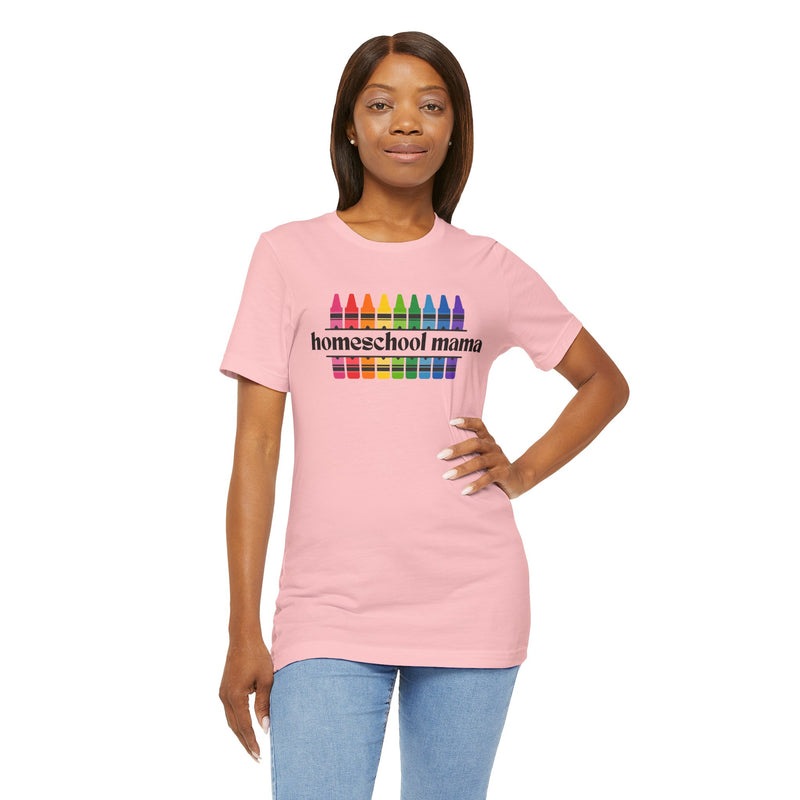 Homeschooling Mama Crayon Tee