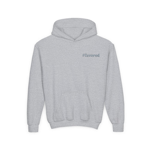 #Favored Embroidered Kids’ Hoodie – Faith-Inspired Christian Sweatshirt