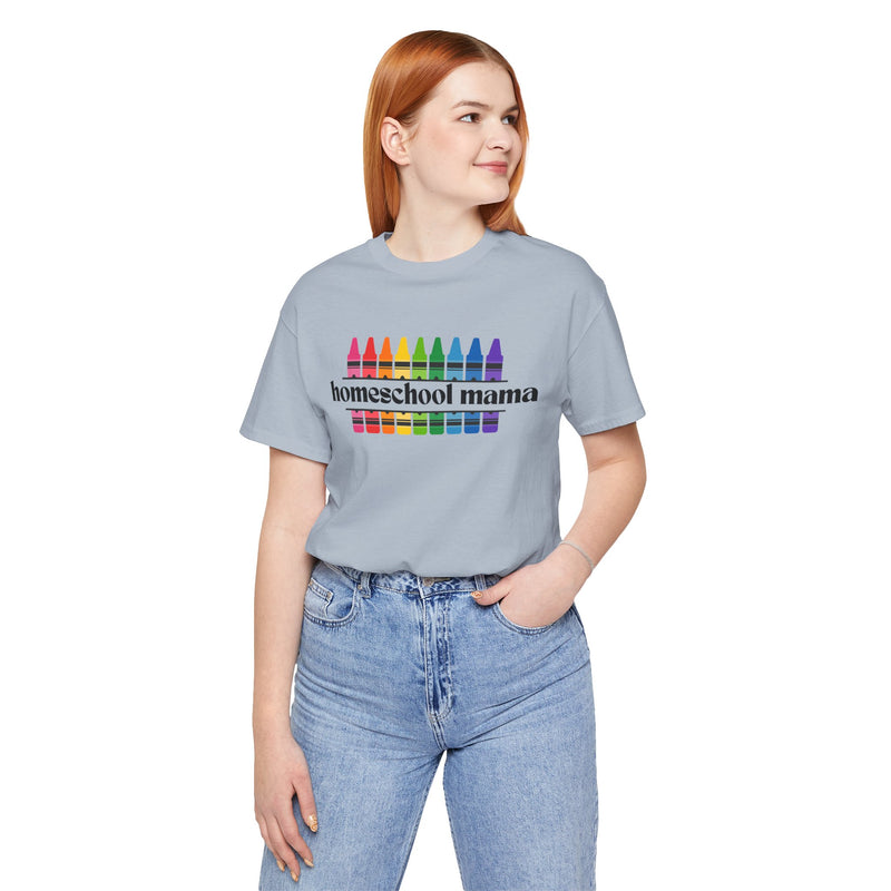 Homeschooling Mama Crayon Tee