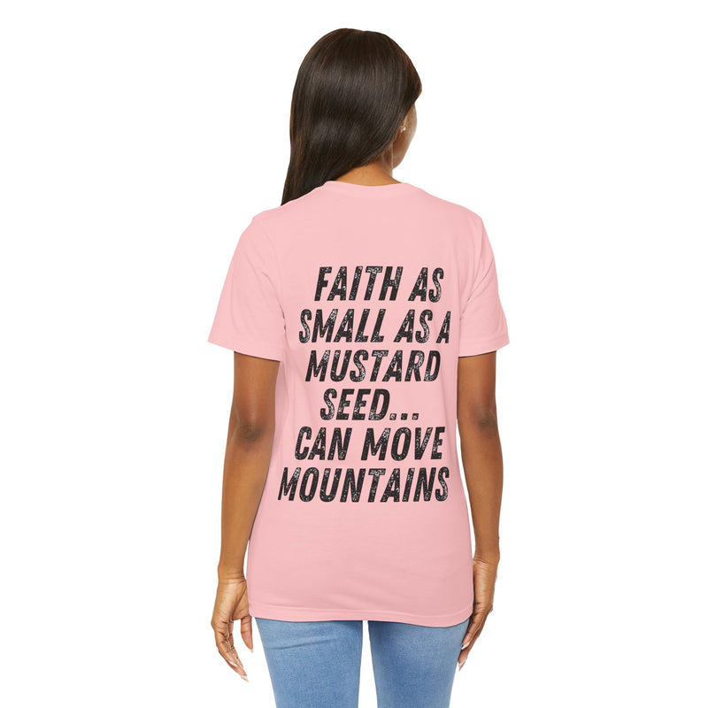 Mustard Seed Moves Mountains Christian T-Shirt – Super Soft Faith-Inspired Unisex Tee