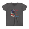 Youth T-Shirt - Free as the Flowers Faith Filled Patriotic Shirt