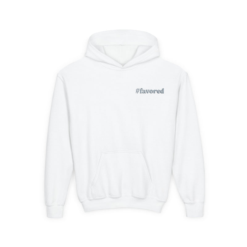 #Favored Embroidered Kids’ Hoodie – Faith-Inspired Christian Sweatshirt
