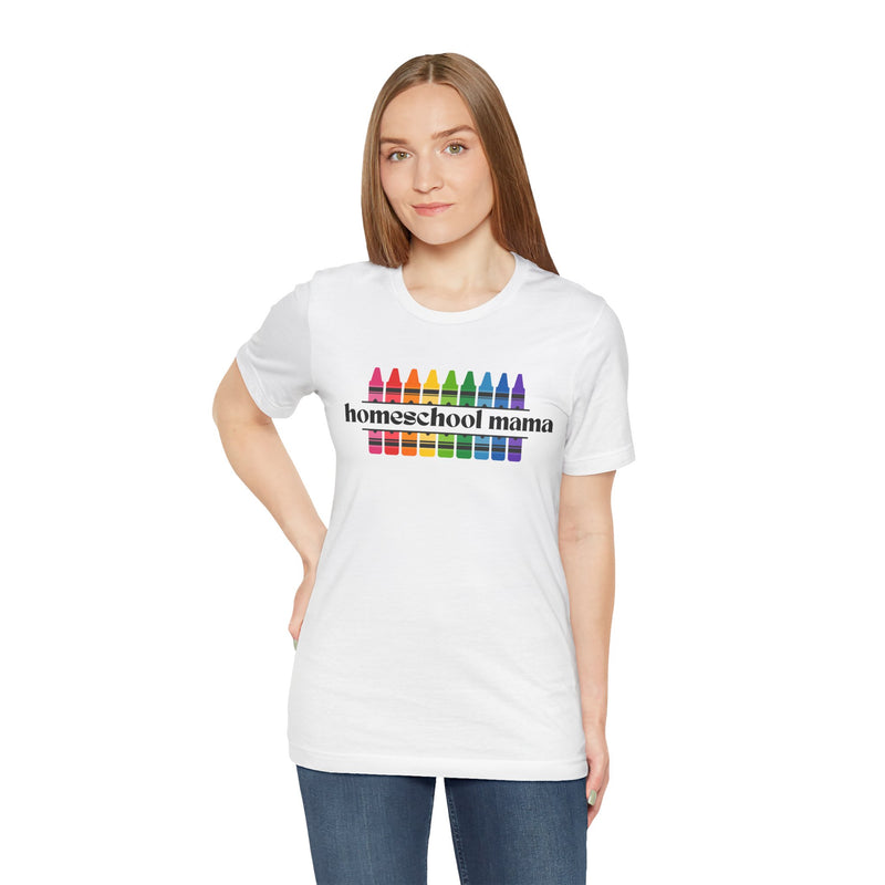 Homeschooling Mama Crayon Tee