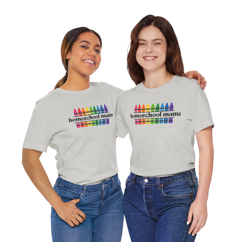 Homeschooling Mama Crayon Tee