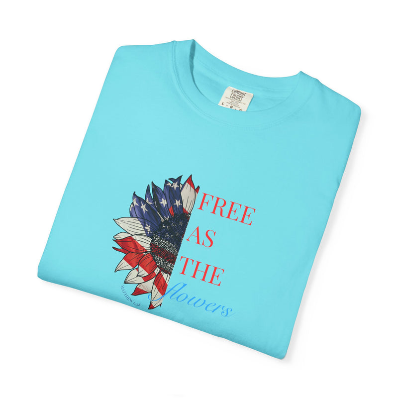 Flower Independence Day Christian T-Shirt – Patriotic Faith