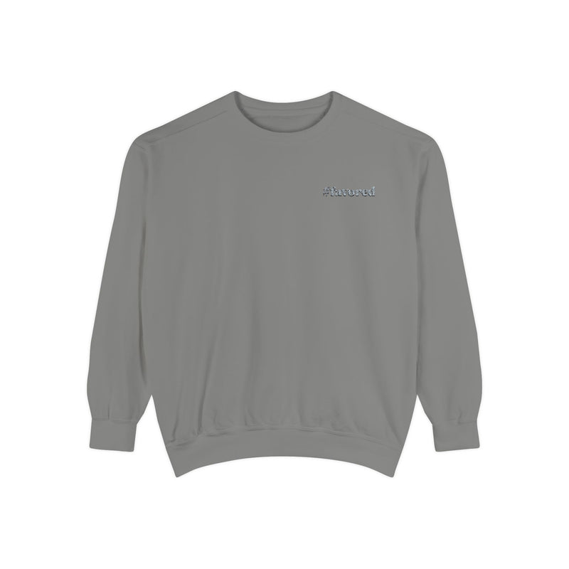 #Favored Embroidered Christian Sweater – Faith-Inspired Unisex Pullover