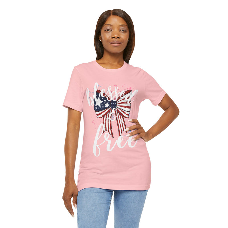 Blessed and Free Christian T-Shirt – Super Soft Sensory-Friendly Faith Tee