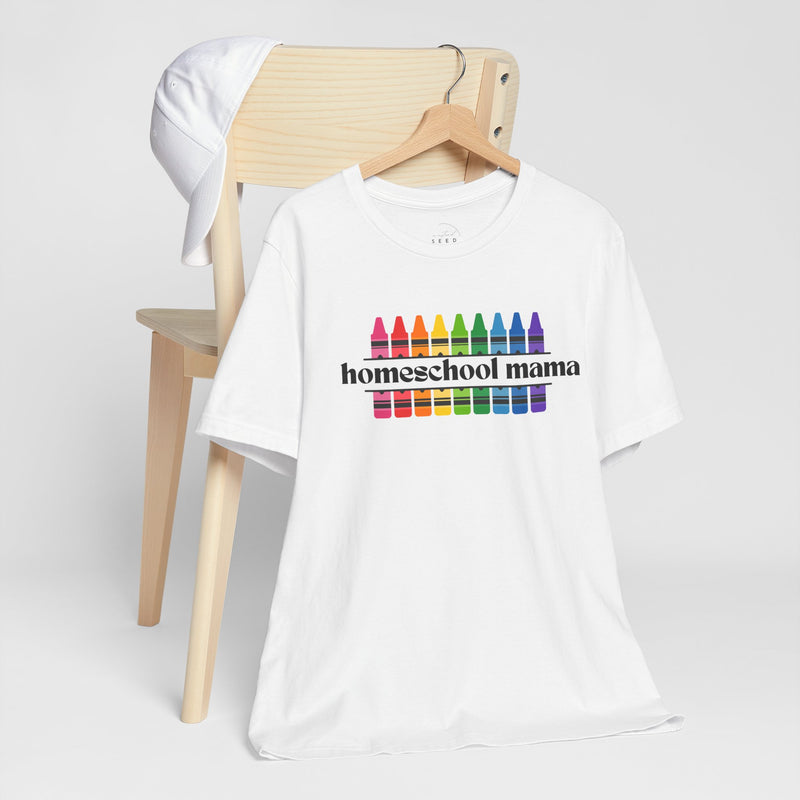 Homeschooling Mama Crayon Tee