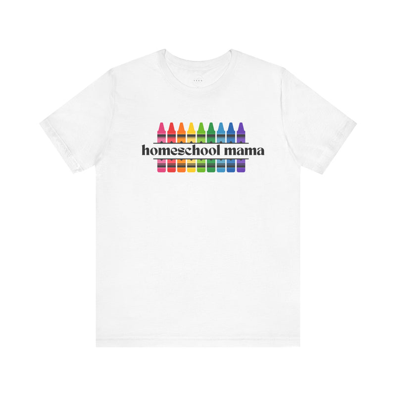 Homeschooling Mama Crayon Tee