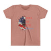 Youth T-Shirt - Free as the Flowers Faith Filled Patriotic Shirt