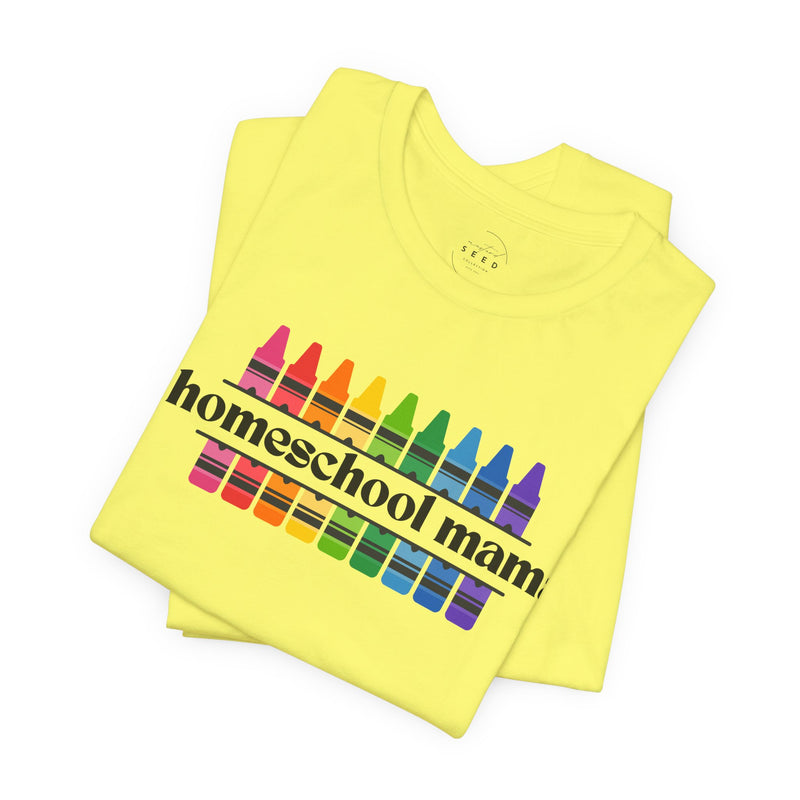 Homeschooling Mama Crayon Tee
