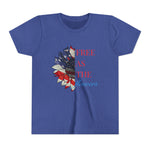 Youth T-Shirt - Free as the Flowers Faith Filled Patriotic Shirt