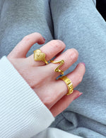 Be Still 3D Letter Ring
