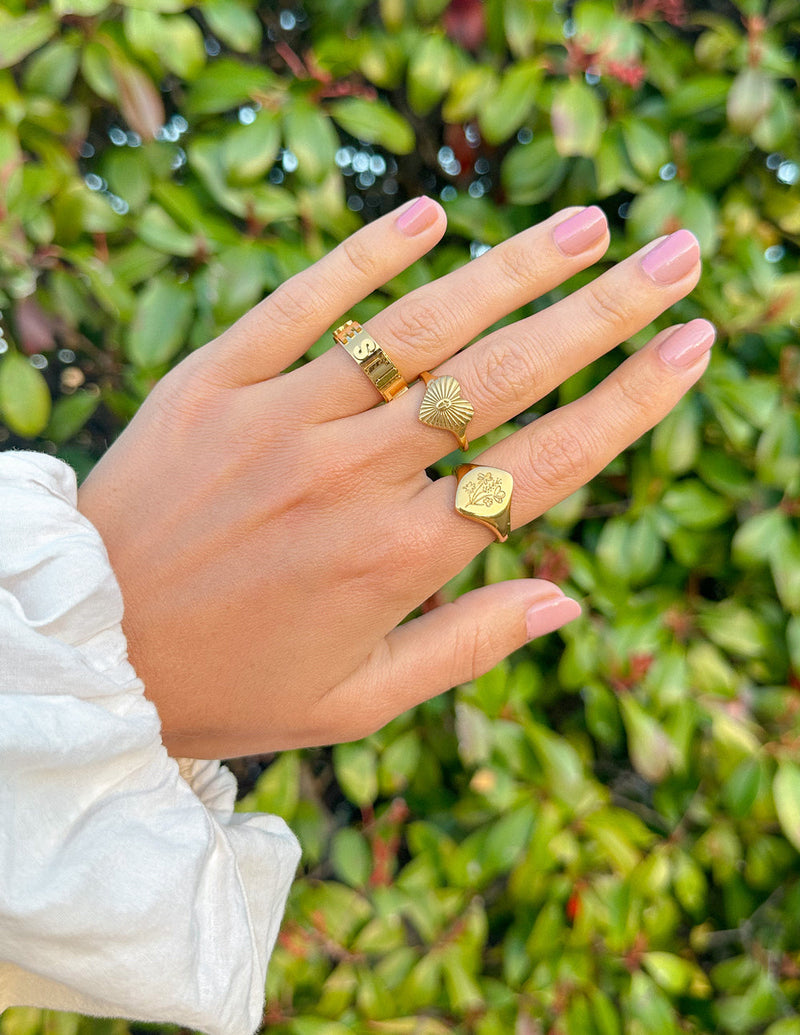 Be Still 3D Letter Ring
