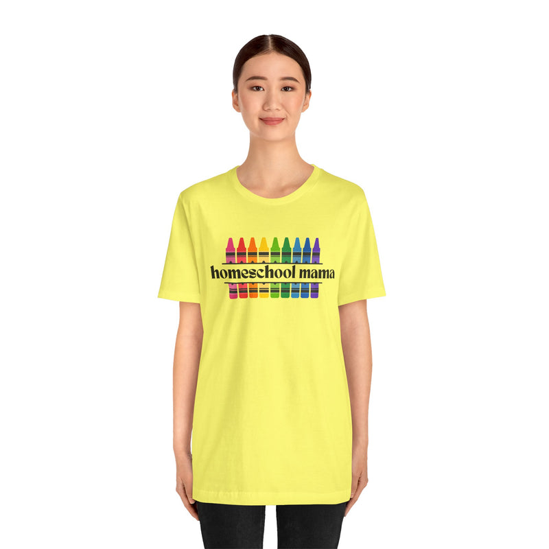 Homeschooling Mama Crayon Tee