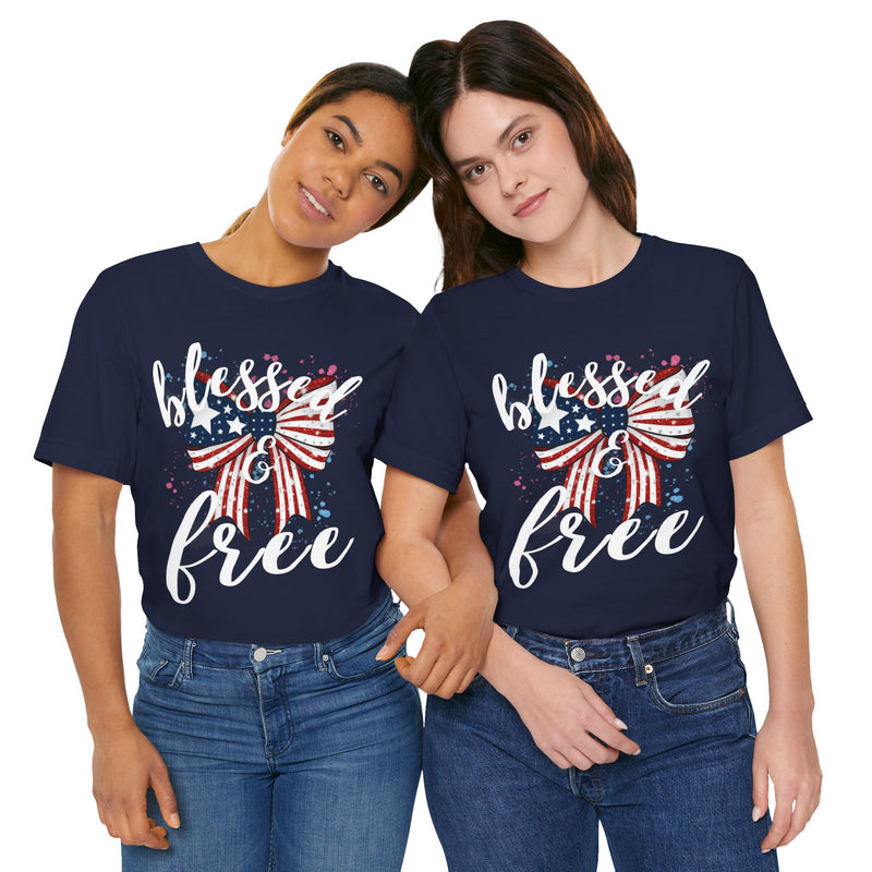 Blessed and Free Christian T-Shirt – Super Soft Sensory-Friendly Faith Tee