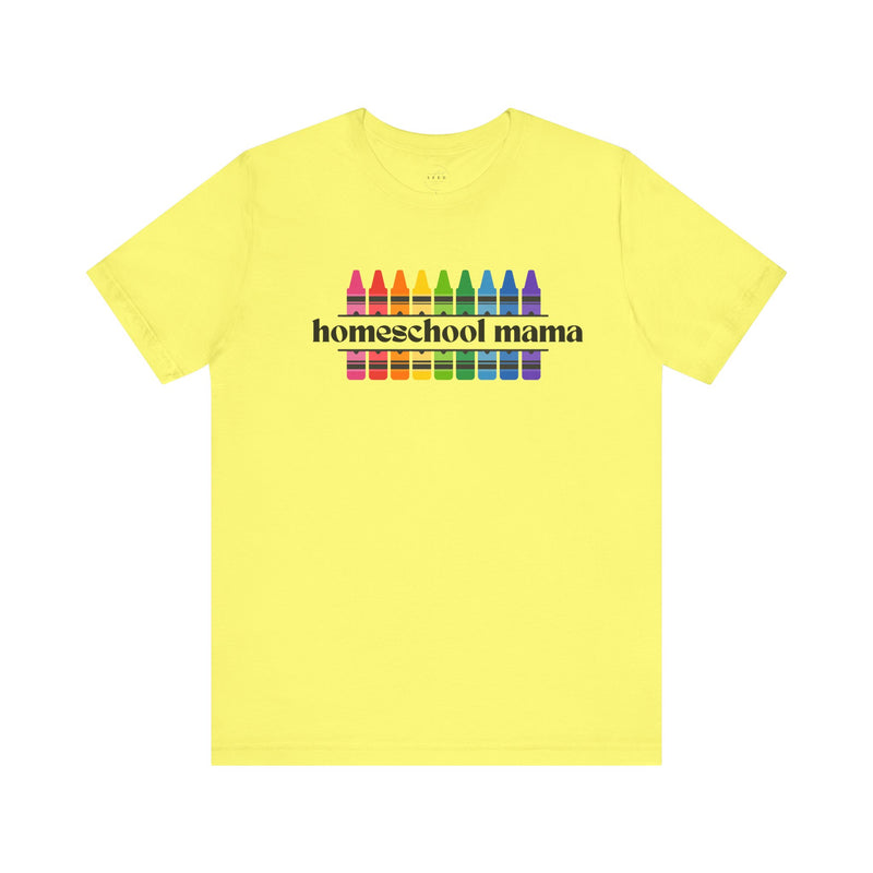Homeschooling Mama Crayon Tee