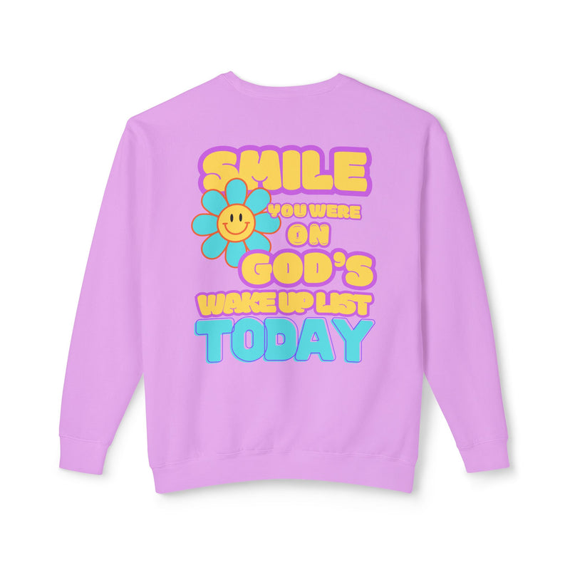 Smiley Face Wake Up List Sweatshirt // unisex