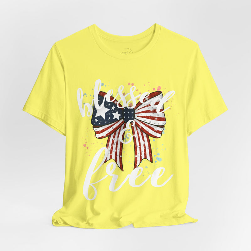 Blessed and Free Christian T-Shirt – Super Soft Sensory-Friendly Faith Tee