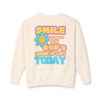 Smiley Face Wake Up List Sweatshirt // unisex