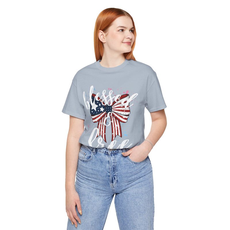 Blessed and Free Christian T-Shirt – Super Soft Sensory-Friendly Faith Tee
