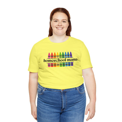 Homeschooling Mama Crayon Tee