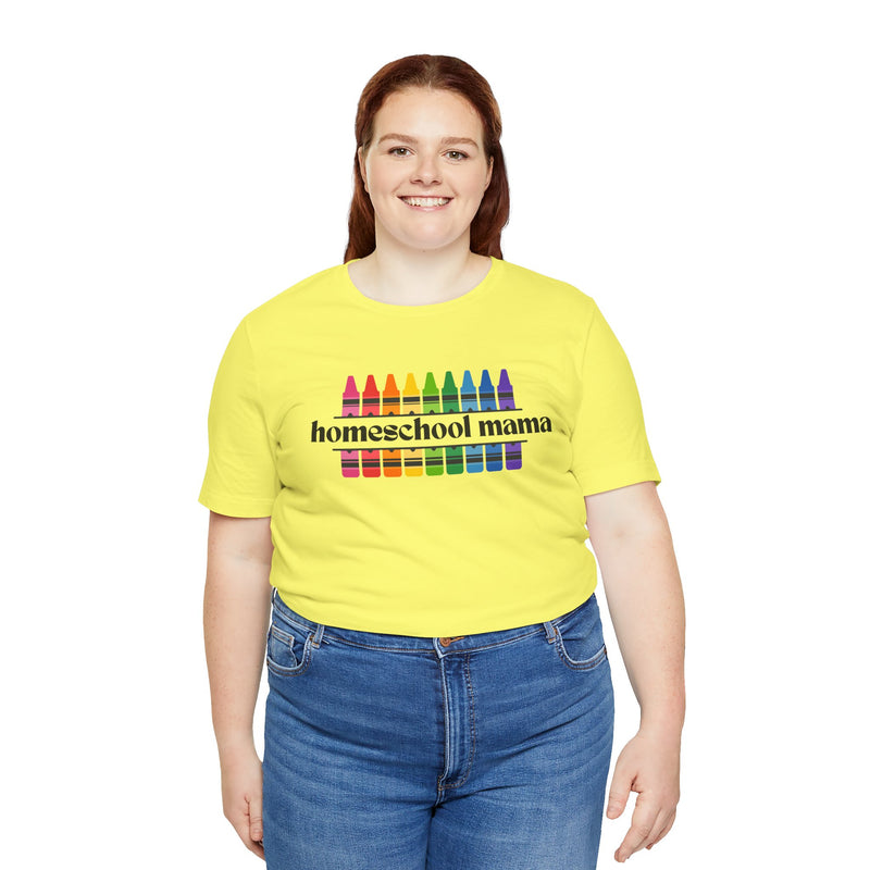 Homeschooling Mama Crayon Tee