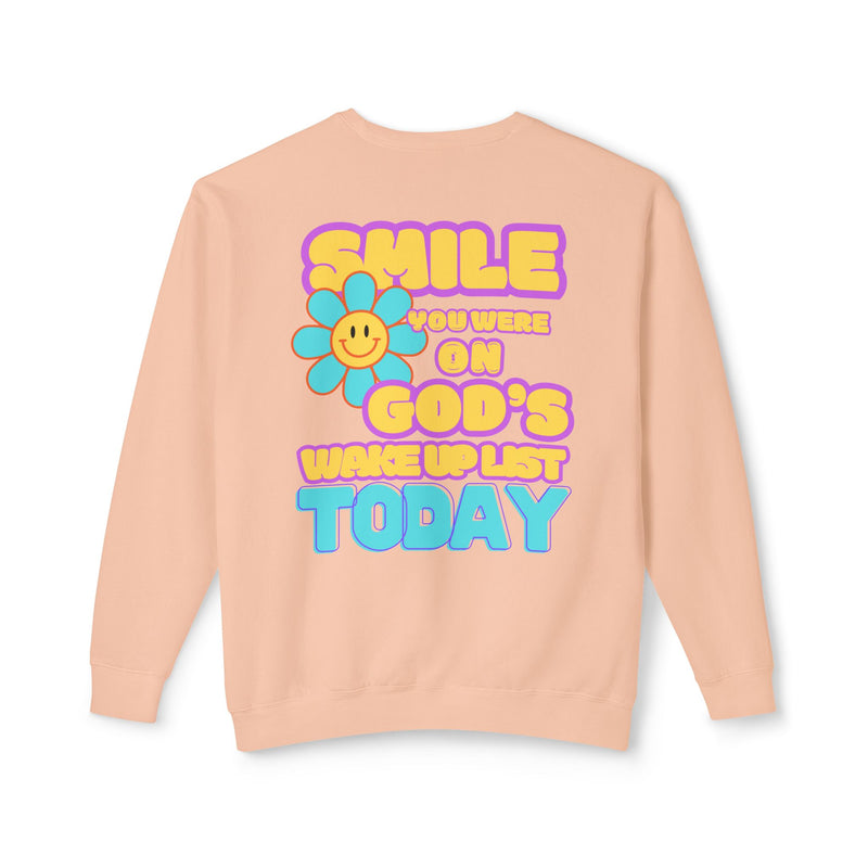 Smiley Face Wake Up List Sweatshirt // unisex