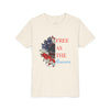 Youth T-Shirt - Free as the Flowers Faith Filled Patriotic Shirt